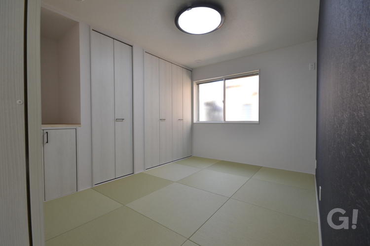 琉球畳と白木が美しい高気密高断熱住宅の和室