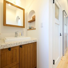 ナチュラルカントリーな洗面所