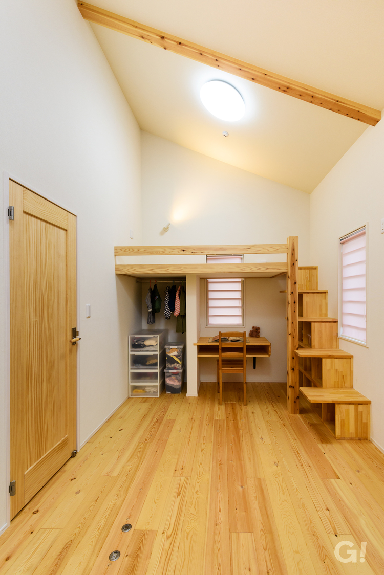 木を感じる子供部屋