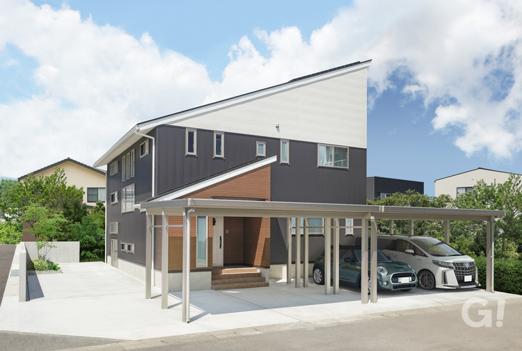 片流れ屋根がスタイリッシュなお家