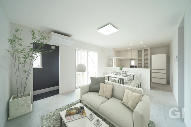 高級感のあるシンプルで上品なLDK