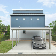 ツートンカラーが特徴的なお家