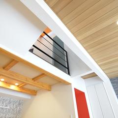 高性能な注文住宅リッケンハウジングの高品質木材使用職人ならではの精巧な木細工天井