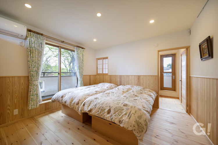 自然素材の家 寝室
