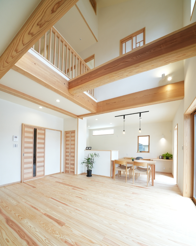 鴻巣市注文住宅リビング写真