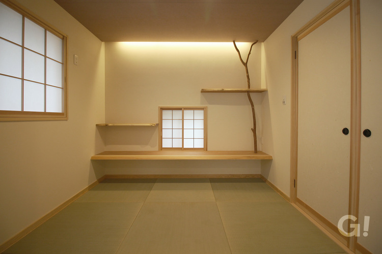 光の演出と琉球畳の美しさ広がる癒しの和室