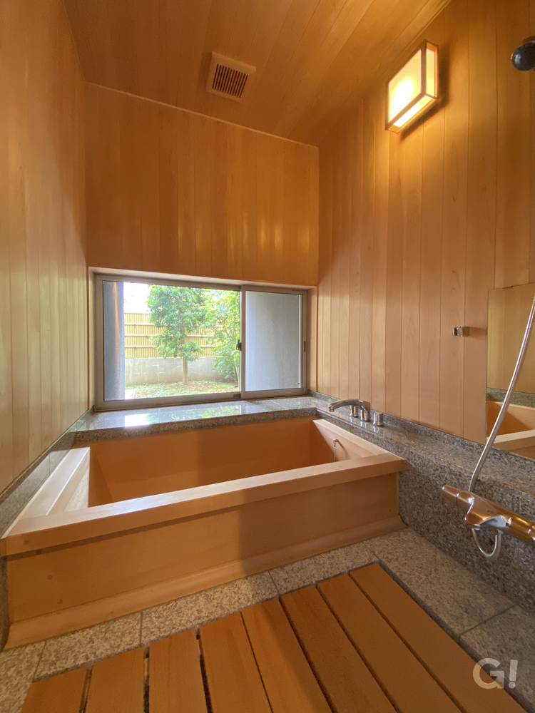 和風スタイルのお風呂に心癒される空間づくり