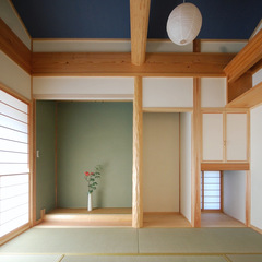 ダークカラーを上手に取り入れお洒落な和モダン空間を演出