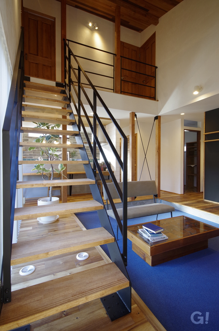 Natural vintage Style『ナチュラルビンテージスタイル』な階段は栃木県宇都宮市の川堀工務店（K-LIVING）まで！