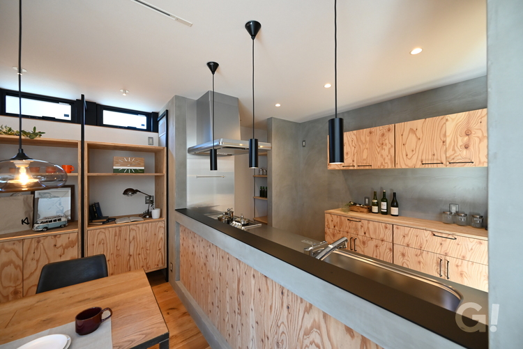 Newyork Style『ニューヨークスタイル』な造作キッチンは栃木県宇都宮市の川堀工務店（K-LIVING）まで！