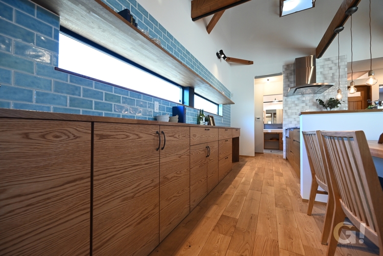 Natural cool Style『かっこいいナチュラルなスタイル』のカップボードは栃木県宇都宮市の川堀工務店(K-LIVING)まで！