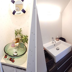 玄関横や２Ｆなどにハンドウォッシュコーナー