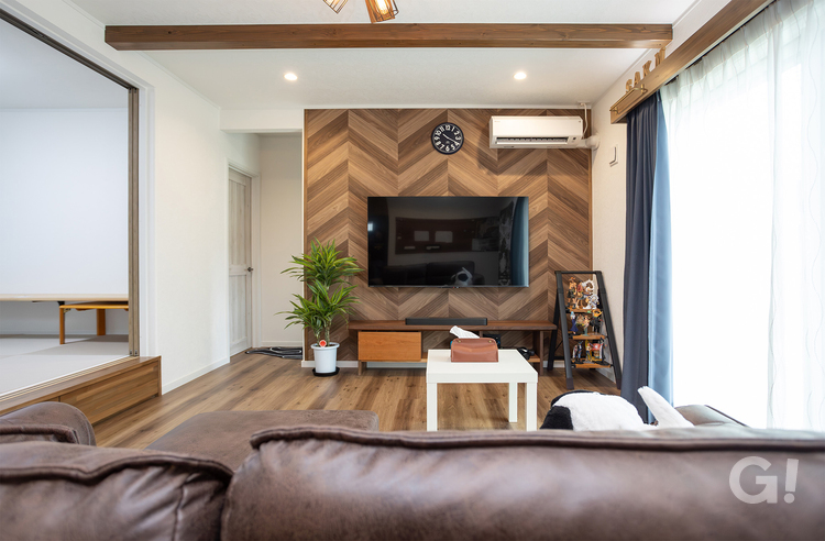 アメリカンテイストなリビング