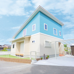 ブルー✖️ホワイトのバイカラー外観