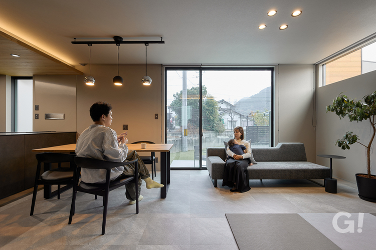 丁度いい距離感を大切にできる大人カッコいいシンプルモダンなLDK