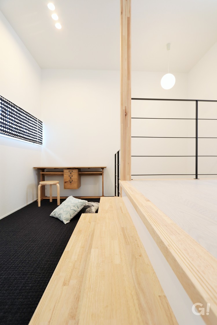 家族の誰が使ってもOK！遊び心あふれるシンプルモダンなスキップフロア