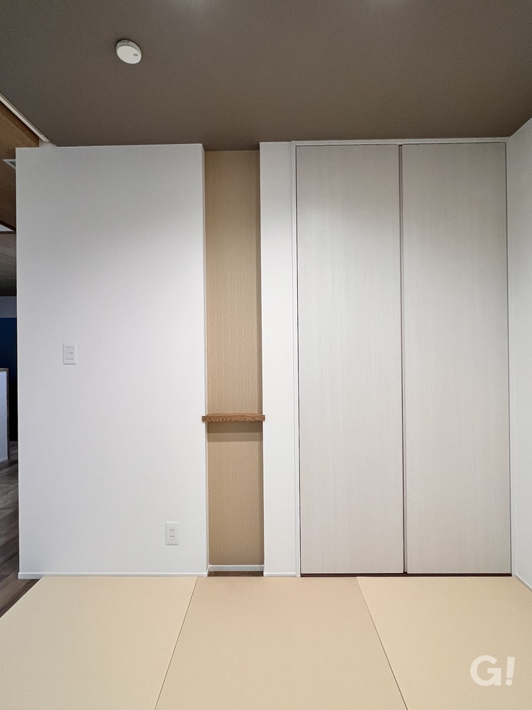 たっぷり癒してくれ家族揃って大好きな場所になるシンプルモダンな和室