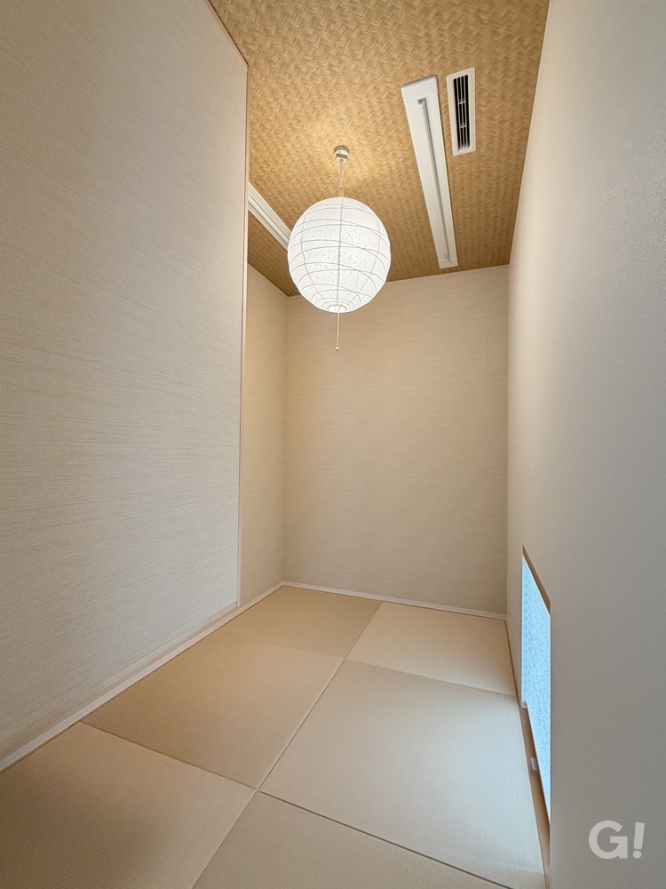 市松模様が美しい和紙畳でくつろぎたいシンプルモダンな和室