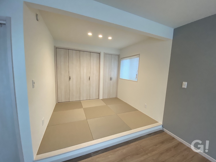『優しい空間がいい！琉球畳の市松模様が美しく魅せてくれるシンプルモダンな和室』の写真