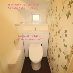 漆喰の壁で快適空間！エレガントなクロスにも心癒されるナチュラルなトイレ