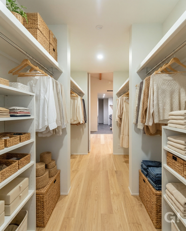 家族の距離がちょうどいい二世帯住宅　クローゼット