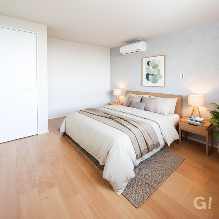 眠る前に、整う（主寝室）ー眺めを楽しむ家｜市川市