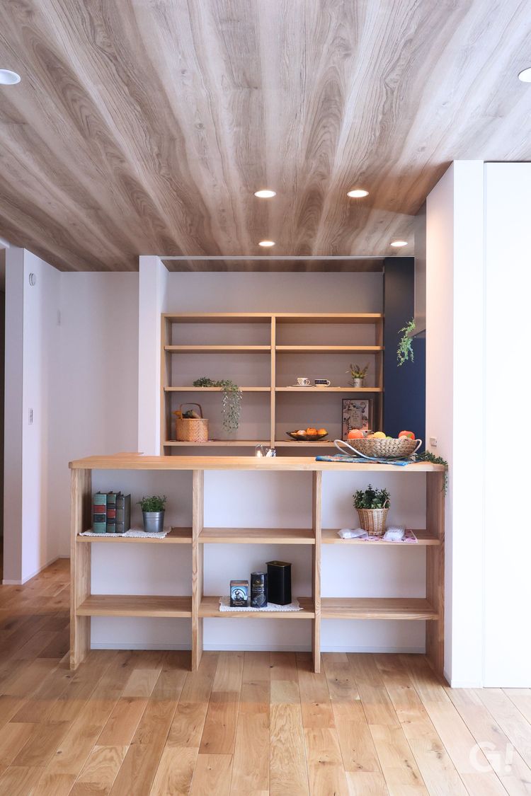 ナチュラルモダンなLDKの収納アイデアの施工事例