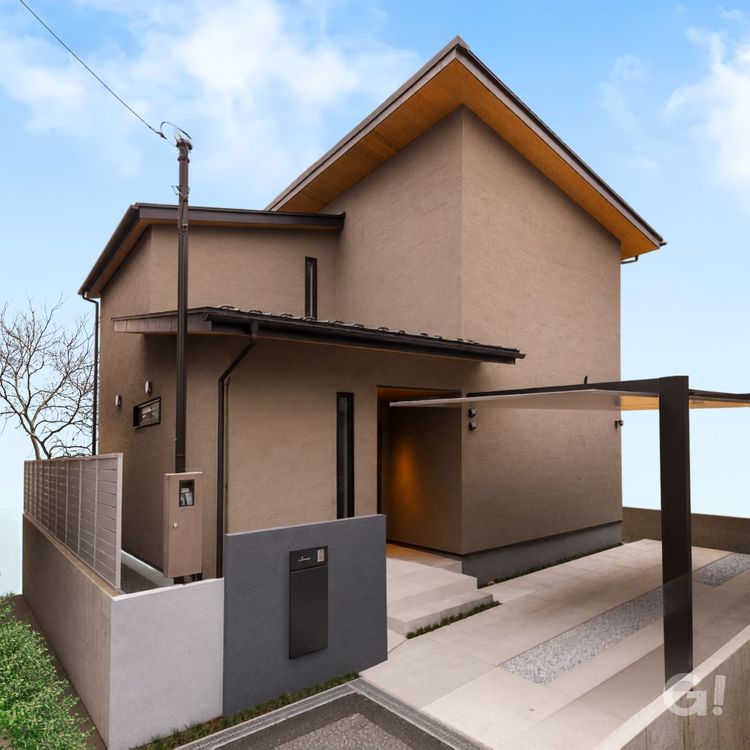 深い軒と木の温もりが映える、和モダンな注文住宅　|　船橋市