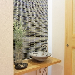 襖・障子・漆喰にこだわった和モダン×北欧の家　造作手洗い