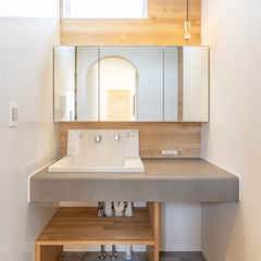 回遊動線で家事ラクな「時短の家」洗面所