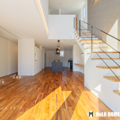 安心して遊ばせ見守る、キッチンからの家 　リビング