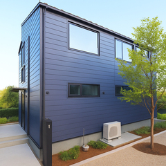 勾配天井のあるナチュラルテイストな住まい　外観