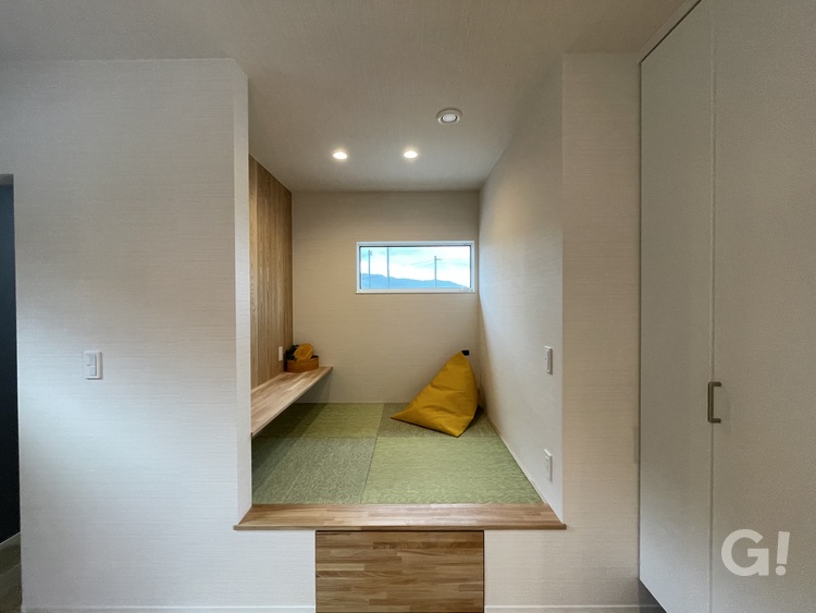 和の雰囲気に包まれた特別空間が心地よいシンプルモダンな小上がり畳