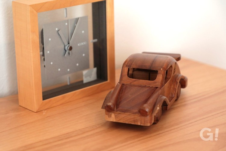 木製の車の置物(雑貨)の写真