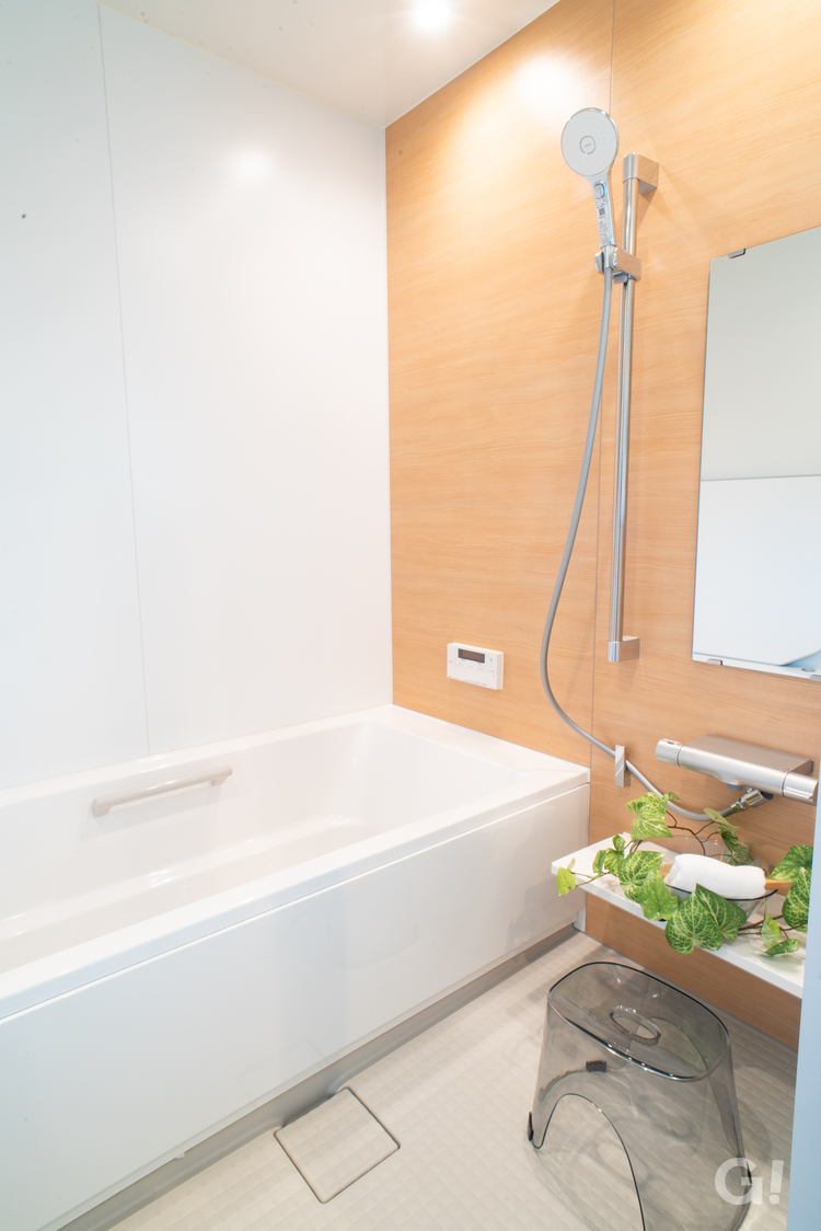 明るく開放感のある浴室でリラックスタイム。北欧デザイン規格住宅TRETTIO GRAD(トレッティオグラード)