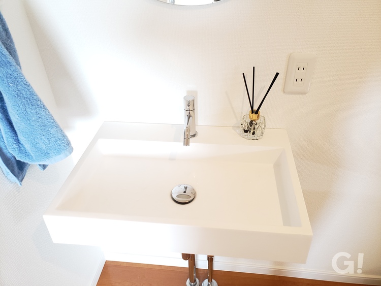 洗面台　サンワカンパニー　おしゃれ｜シンプル＆ミニマムで美しい洗面台の写真