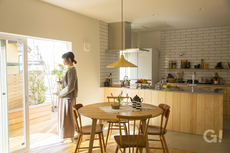 北欧スタイルにそっと包み込まれ優しくなれる美しい規格住宅のLDK