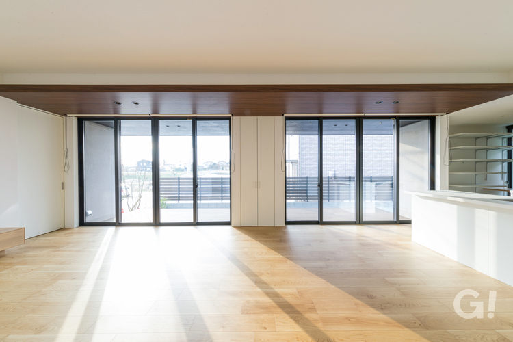 ワンフロアで心地よく完結する平屋が好き！あなたらしく生活できる美しい規格住宅のLDK