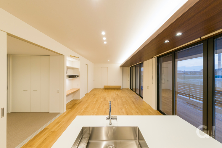 心穏やかに寛げる設計が嬉しい美しい規格住宅のLDK