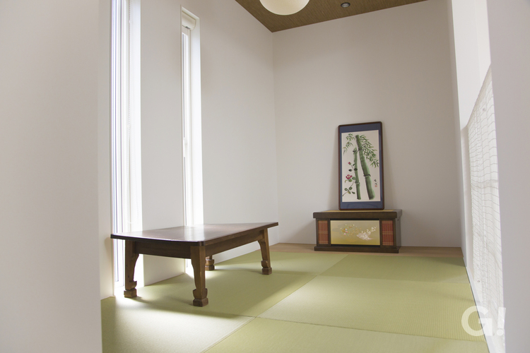 美しい規格住宅のゆっくり休憩できるシンプルな和風のお部屋のおうち写真