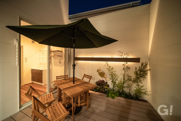 「デザイン住宅♪オシャレムードなシンプル中庭」のおうち写真