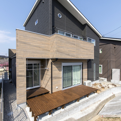 注文住宅の片流れ屋根のデザインがかっこいい外構
