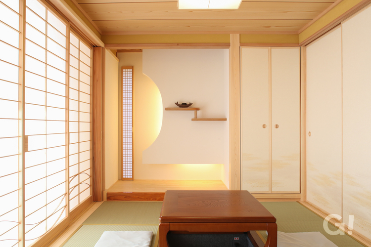 【やわらかい雰囲気が落ち着く♪岐阜県産材を使用した和室】の写真