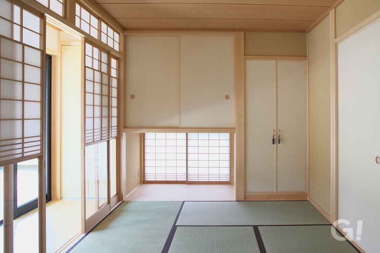 美しい茶室のような岐阜県産材を使用した上品な和室