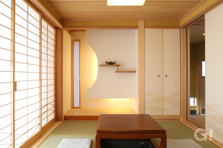 岐阜県産材を贅沢に使い和の魅力にタップリ包まれた居心地の良い和室