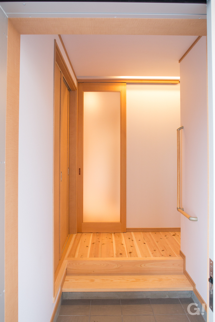 岐阜県産材で木の贅沢な空間にタップリ癒される和モダンな玄関