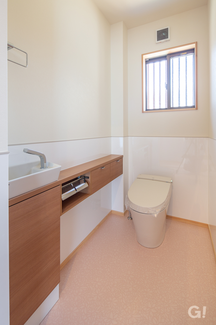 岐阜県産材の使いやすい清潔なトイレの写真