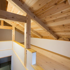 岐阜県産材の木をふんだんに使用した使い方自由自在の可児市の和モダンな屋根裏部屋