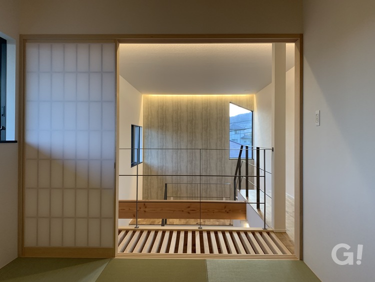 すのこ廊下がいい！和の優しさに心落ち着くデザイナーズ住宅の2階和室