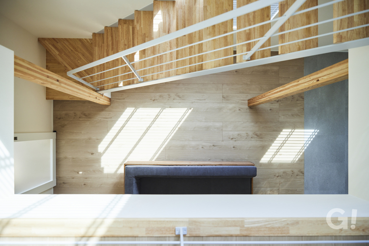 縦の繋がりを大切に「家族の絆」がぐっと深まるデザイナーズ住宅のリビング